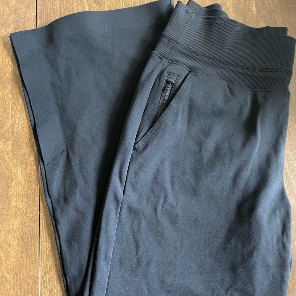 Athleta Black Wide Leg Pants with Elastic Waistband
